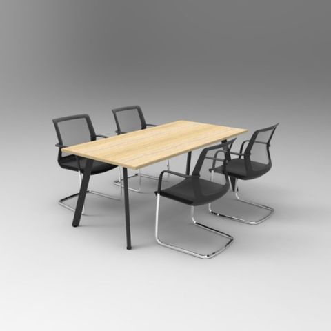 Eternity Meetingroom Table L1800xD750mm sits up to 4
