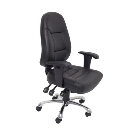 HB Executive Chair PU300 Ergonomic 130kg Black PU