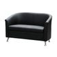 Opera Double Seater Lounge, Black PU, 120kg