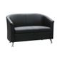 Opera Double Seater Lounge, Black PU, 120kg