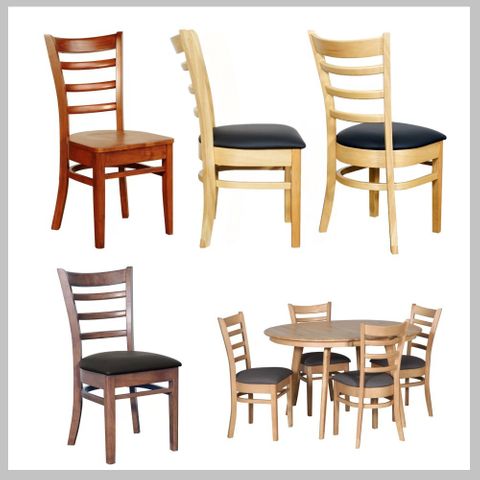 Mustang Dining Chair  Rubberwood  Antique Maple