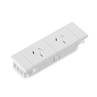 Dual GPO auto switched Power Module White