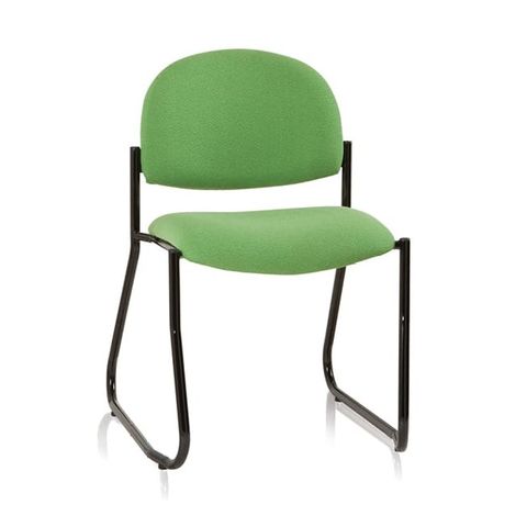 Vera Visitor Chair Round Back, Black Sled Base Black, No Arms, Fabric: Jazz. 120kg