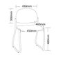 Vera Visitor Chair Round Back, Black Sled Base Black, No Arms, Fabric: Jazz. 120kg