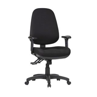 TR600 HB Chair Adj Arms 3Lever Metro Black 140kg