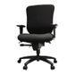 Bonn High Pad Back Chair, Adj Arms Black 24/7 220kg