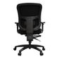 Bonn High Pad Back Chair, Adj Arms Black 24/7 220kg
