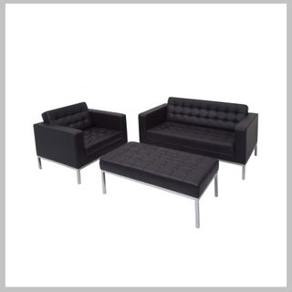 Venus Single Lounge Seat 150kg  Black PU