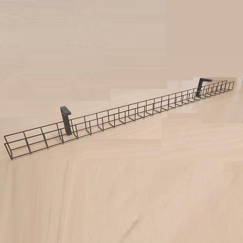 Wire Grid Basket 1 tier L1550x50mm & Brackets Black