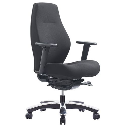 Impact High Back Executive no headrest with arms 200kg Fabric