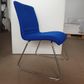 Dolly Visitor Chair No Arms Sled Base Stackable Blue 110kg