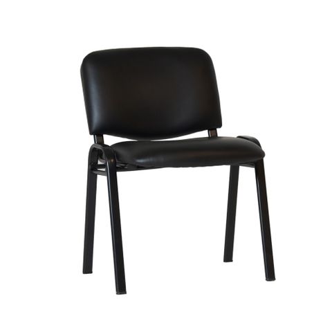 Nova Visitor Chair Black PU 110kg