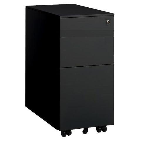 Mobile Pedestal  2F H610xW400xD520mm Metal Black
