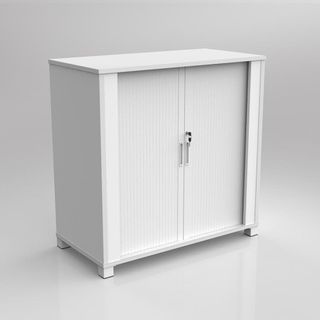 Tambour Cupboard H900 x W900 x D450mm White