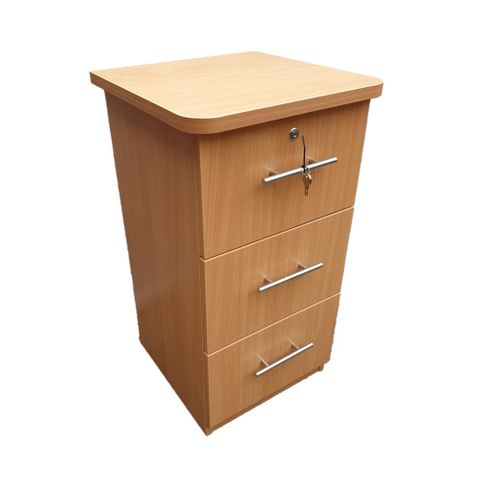 Bedside Unit - Mobile - 3 Dr - Top Dr Lockable L2