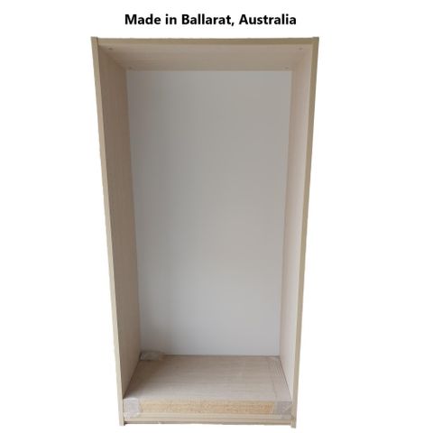 Bookcase S/S H1800 x w900 x D400mm White Masonite Back. White Washed Oak