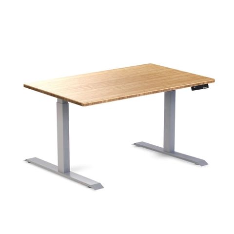 Sit-Stand Desk 1500x750mm & ICPM Grey/Bamboo 140kg