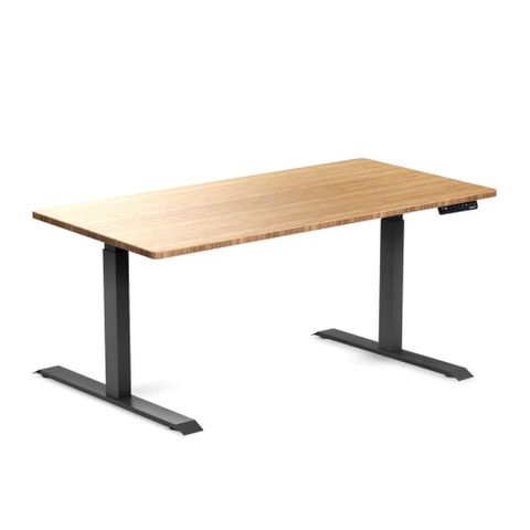 Sit-Stand Desk 1200x750mm Black/Bamboo 140kg