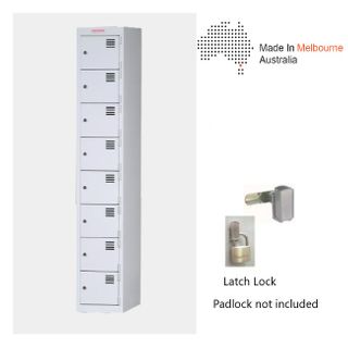 Locker Flat Top 8 Tier H1840xW380xD455mm LockLatch
