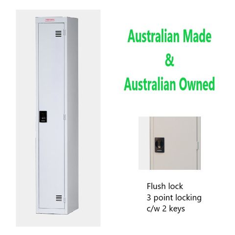 Flat Top Lockers - Australian Made - 305mm Wide, 1840mm High