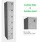 Flat Top Lockers - Australian Made - 380mm Wide, 1840mm High