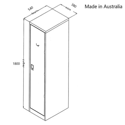 Locker PL01 Standard Locker H1800xW380xD540mm