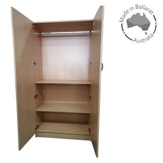 Coat Cupboard H1800 x W900 x D450mm HangRail & 2Sh  L1