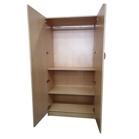 Coat Cupboard H1800 x W900 x D450mm HangRail & 2Sh  L1