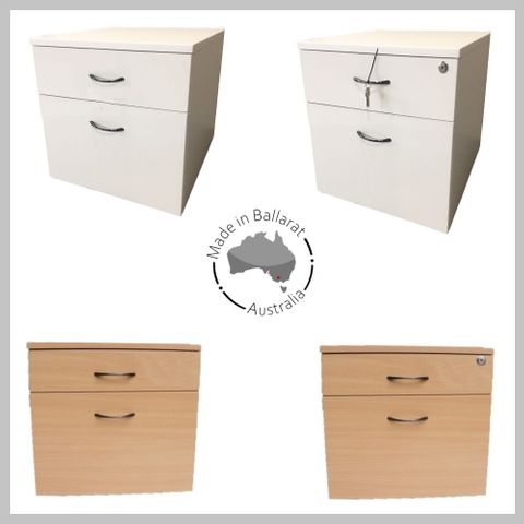 Mobile Pedestal Melamine Range - Low Height - W470xH520mm