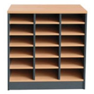Bookcase Pigeonhole H900xW900xD300mm Solid Back L1