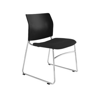 CS One Sled Visitor Chair Chrome, Black PP SP 135kg F2