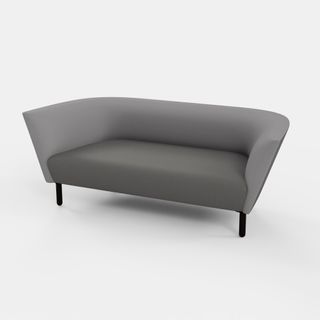 OLA Low Back Sofa 2 seater BlackTimberLeg Fab:Valera