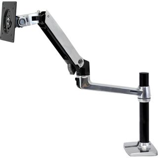 Ergotron LX Monitor Arm Single Mount. 13"Pole Chr/Blk