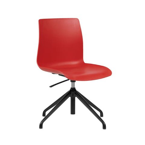 Pod Visitor Swivel Chair Plastic shell 4 Metal Legs 120kg