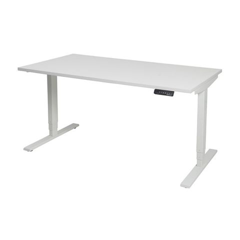 Vertilift Electric Desk L1600xD800mm 2Leg700 Wht Fr L1