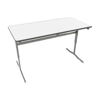 Adj. T-Leg Desk 1200x600mm Height 490-730mm PE Writeable