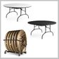Mity Lite Folding Banquet Table Round Top with Folding Legs Range. Height 740mm