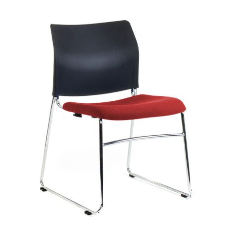 CS One Sled Visitor Chair Chrome, Black PP SP 135kg F1