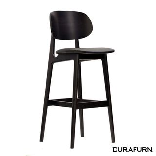 Ban Timber Barstool  with Black Vinyl Seat 150kg Wenge