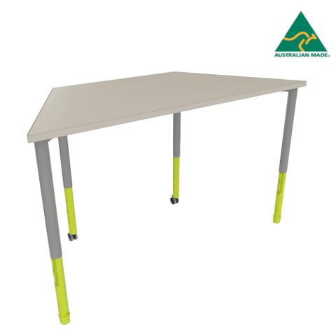 Twist N Lock Height Adjustable Table - Trapezoidal Shape