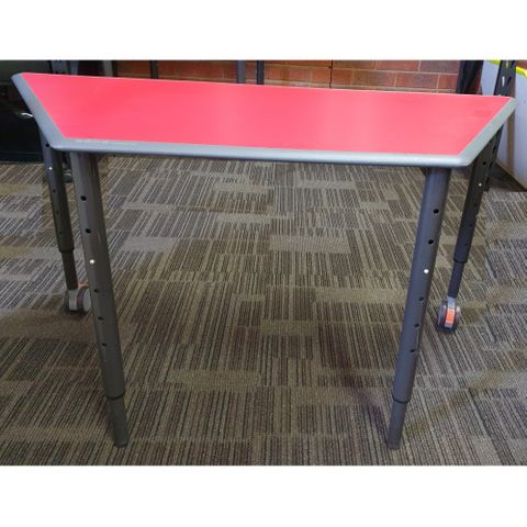 Desk Flex - Trapezoidal Adj Leg. Red Old Model