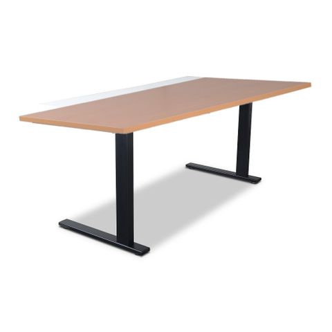 Vertilift Fixed Height Desk Range, Black Frame & Level 2 Melamine Top