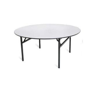 Deluxe Folding Table  Round 1800mm Seats 10 White Top