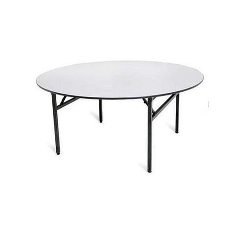 Deluxe Folding Table  Round 1800mm Seats 10 White Top