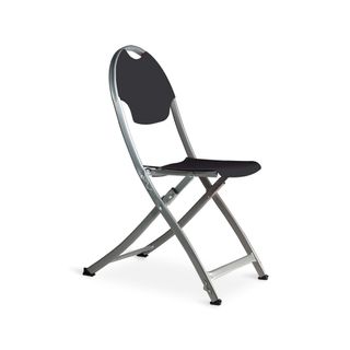 Swiftset Folding Chair 425kg  Black PP/Silver Frame MOQ20