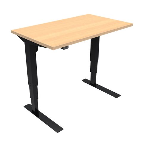 DM37 Electric Desk L1200xD600mm  Black Fr L2 Top