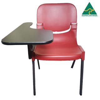 Progress Side Chair with Side Tablet  Red Gum Shell Runout Model