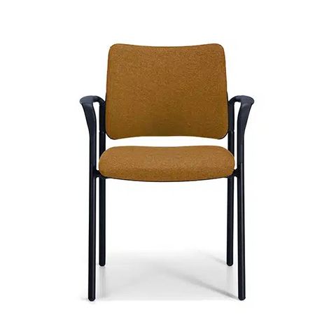 Seto Side Chair Arms Black 4leg 140kg Hawthorn