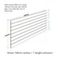 Slatwall Panel L2400xH1200mm Unfitted No extrusion