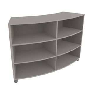 Smart Bookcase Curved H905mm Full back on Castors